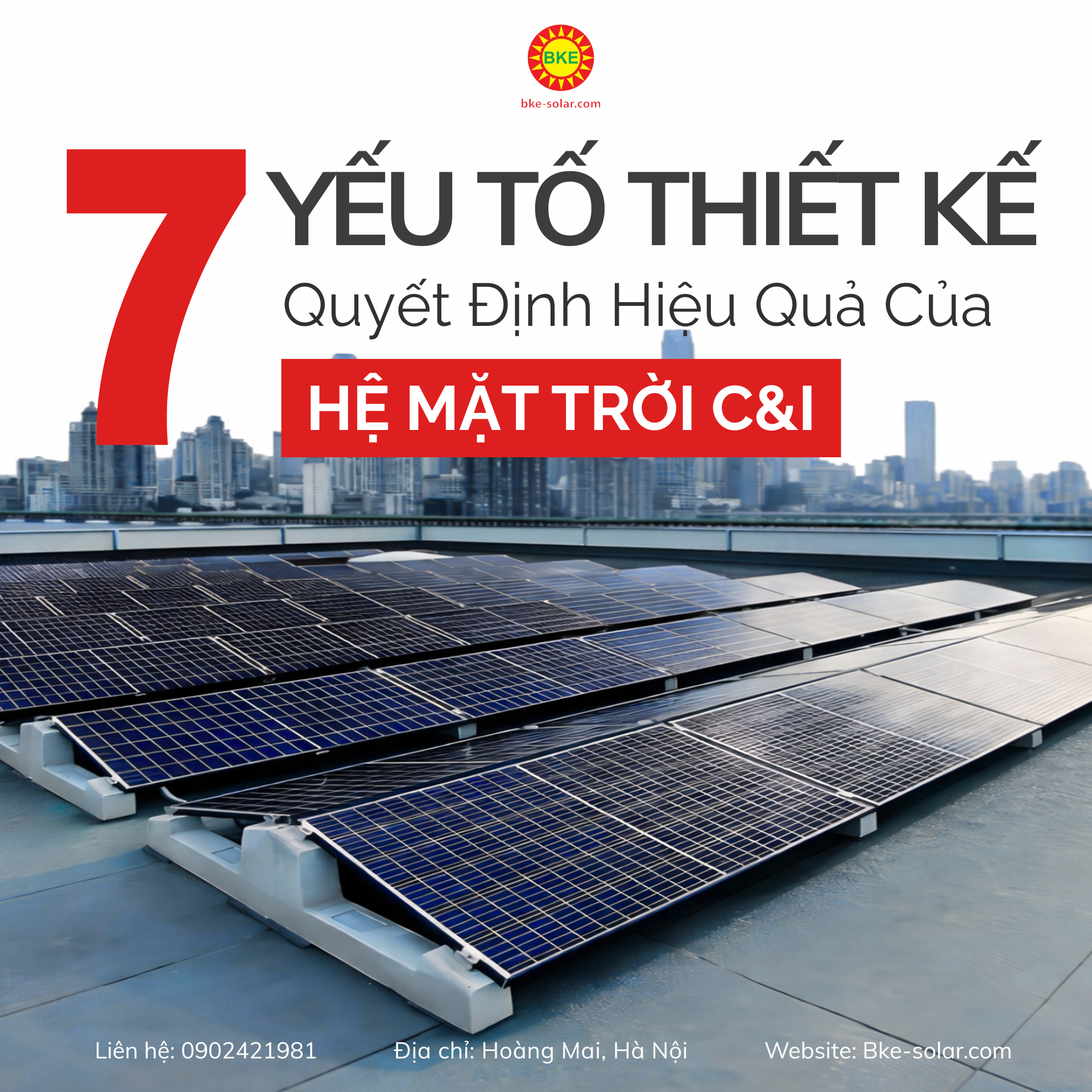 Thi công thiết kế điện mặt trời C&I tại BKE